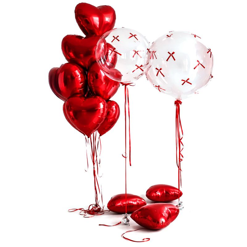 Coquette Valentines Day Balloon Bunch