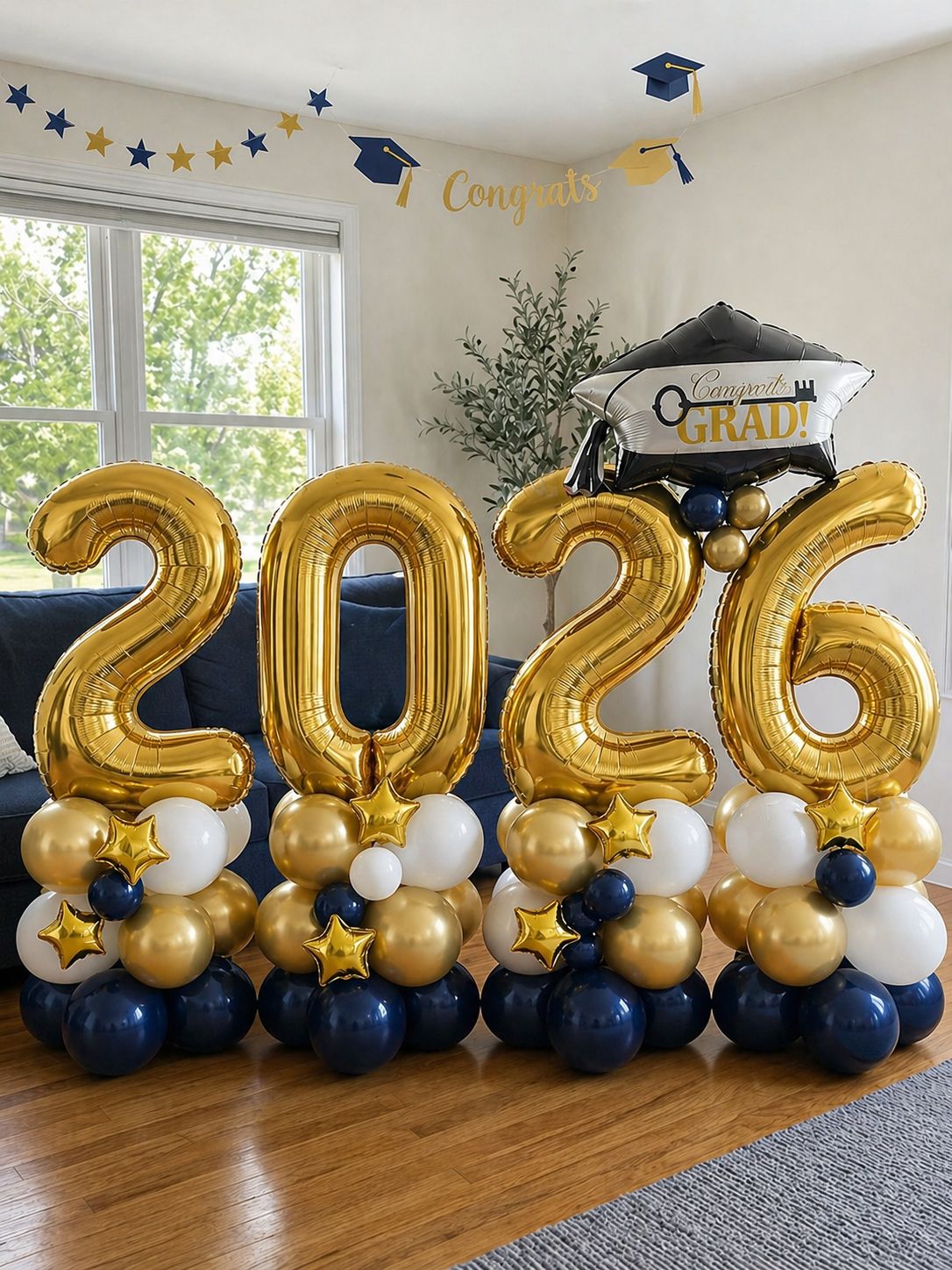 Short 2026 Graduation Column/Stacks Set Of 4