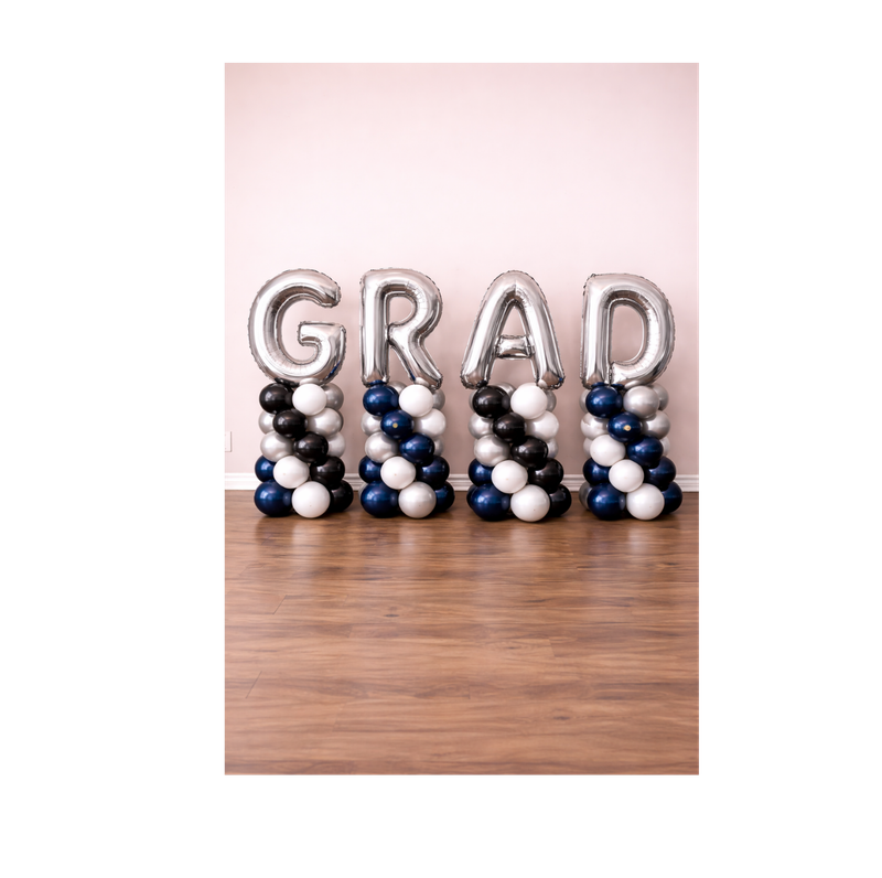 Short Grad Column/Stacks Set Of 4
