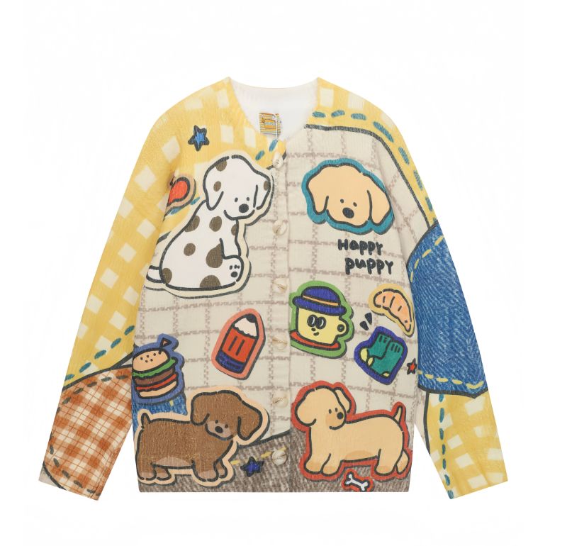 Cárdigan Happy Puppy Patchwork