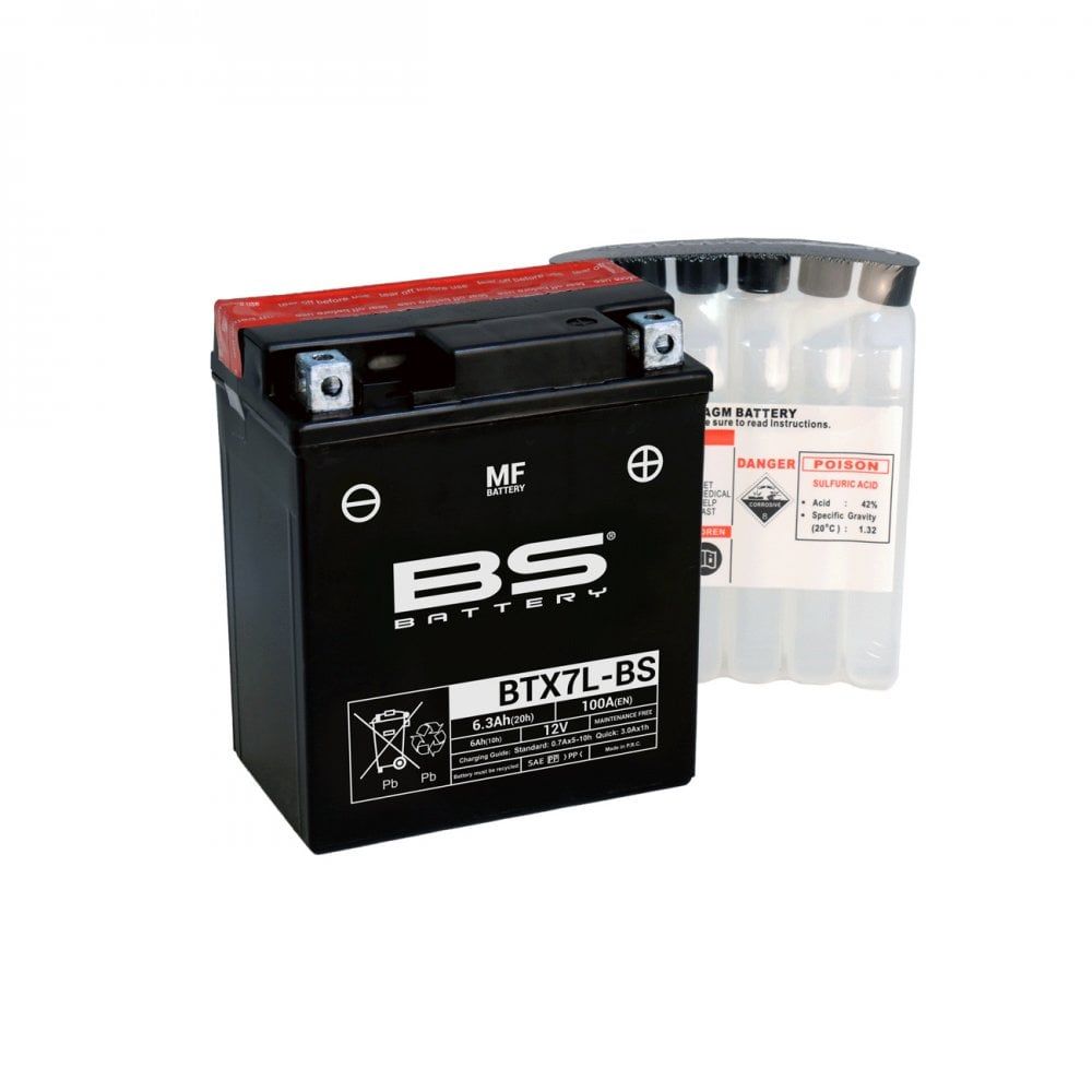 BTX7L-BS - BS Battery, Battery &amp; Acid Pack