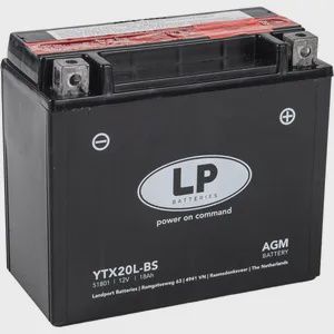 LTX20L-BS -AGM Landport Motorcycle Battery