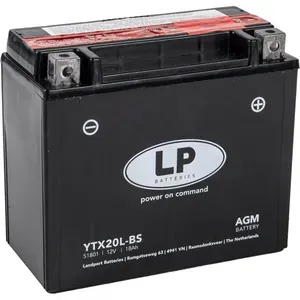 LTX20L-BS -AGM Landport Motorcycle Battery