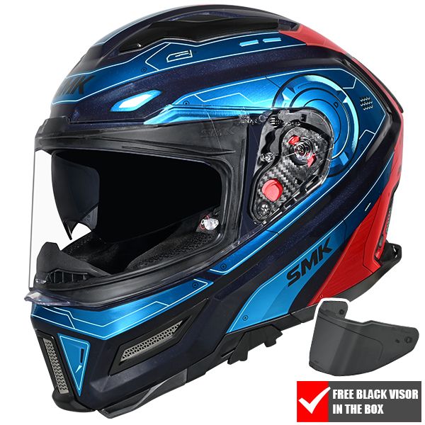 SMK Agnar Cyborg GL535 Motorcycle Helmet