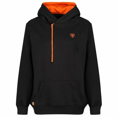 MotoGirl Helmet Hoodie - Black/Orange