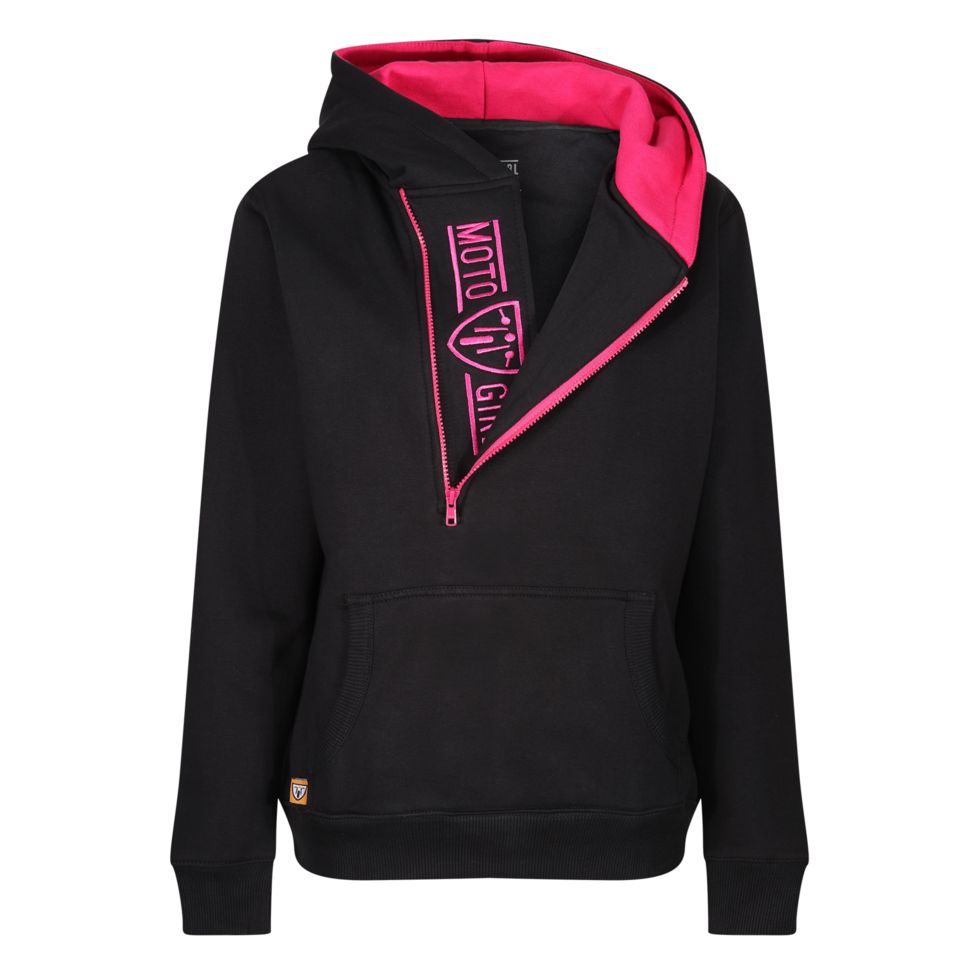 MotoGirl Helmet Hoodie - Pink/Black