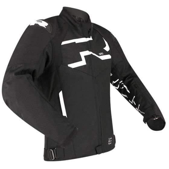 RICHA STRADALE TEX WP JACKET BLK/WHT, Size:: Small