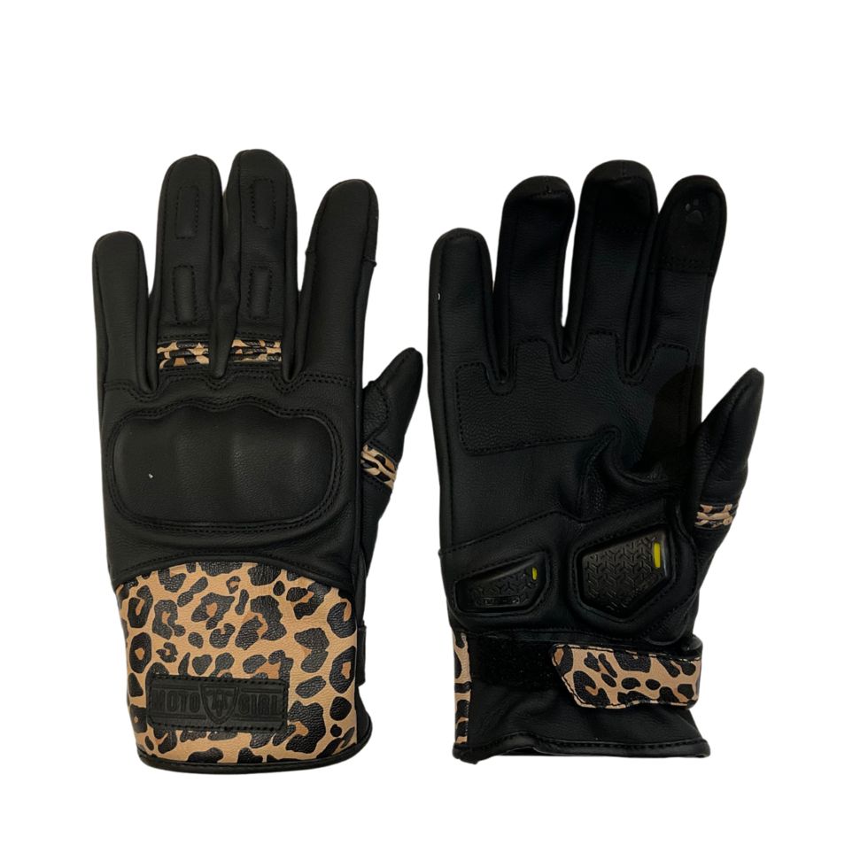 MotoGirl Bessie Gloves (Leopard)