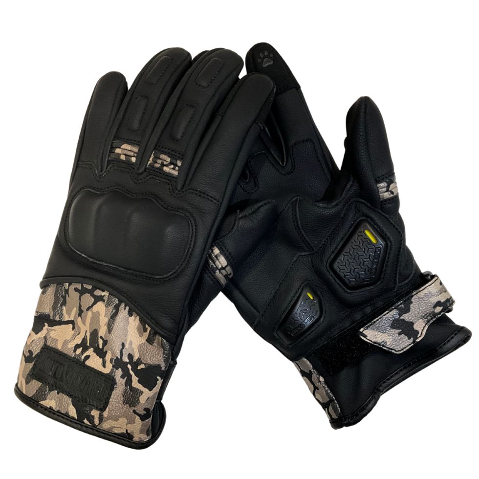 MotoGirl Bessie Motorcycle Gloves (Camo)
