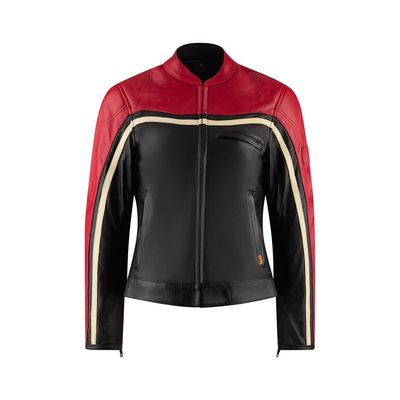 MotoGrl Hayley Red Leather Jacket
