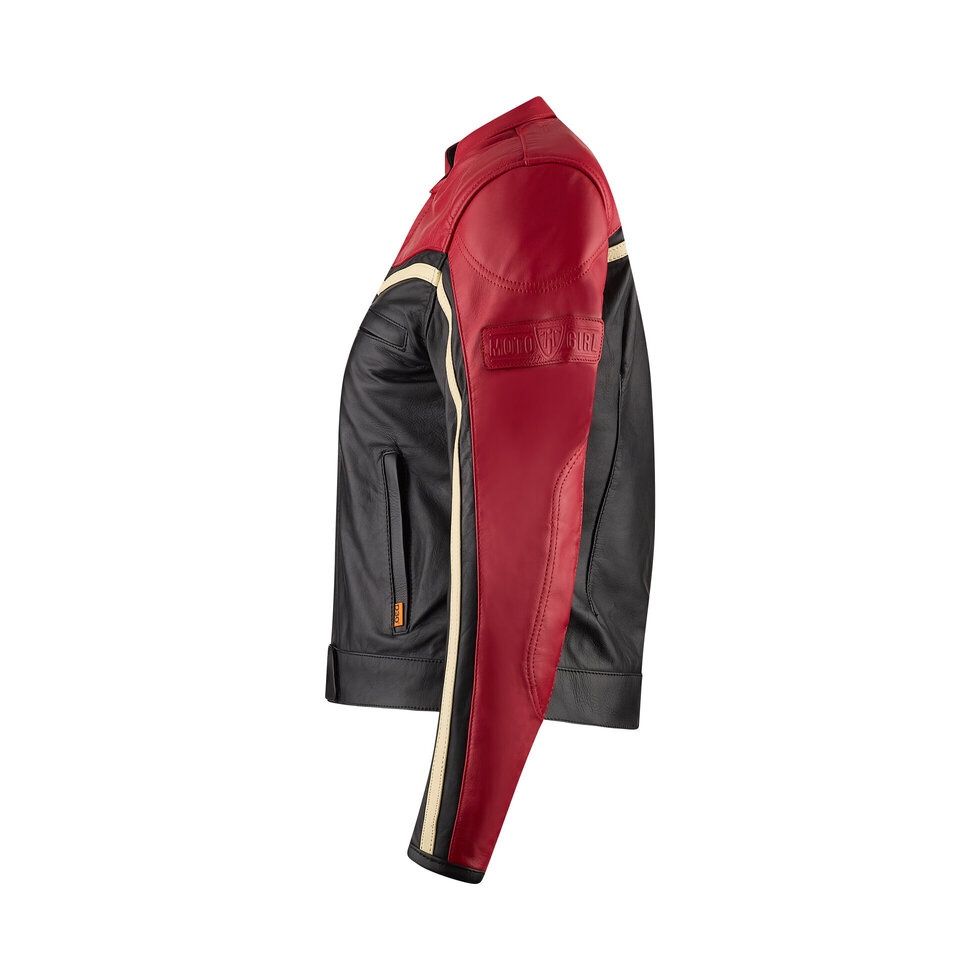 MotoGrl Hayley Red Leather Jacket