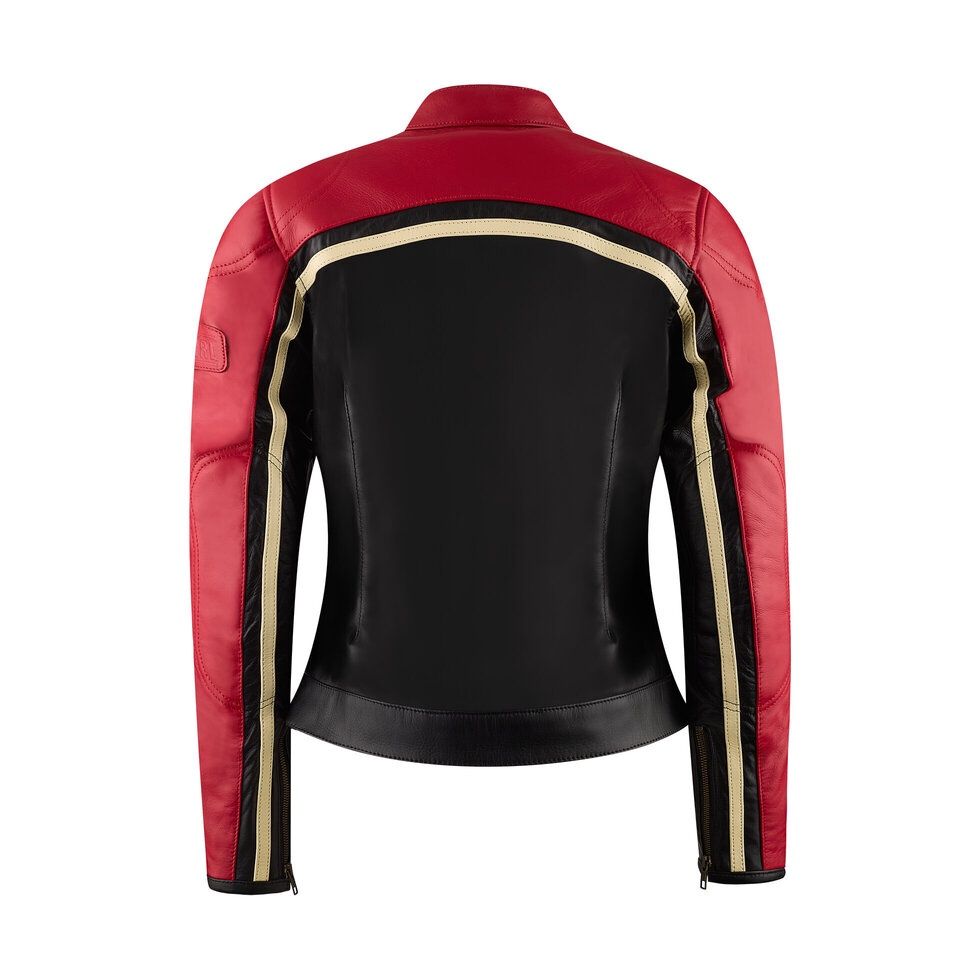 MotoGrl Hayley Red Leather Jacket