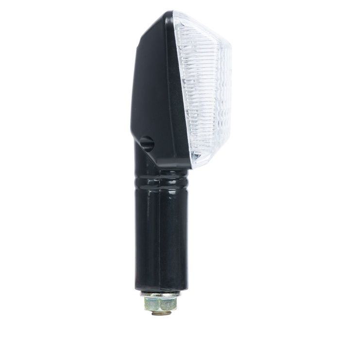Oxford Rectangle Indicator Blk Long Stem Clear Lens