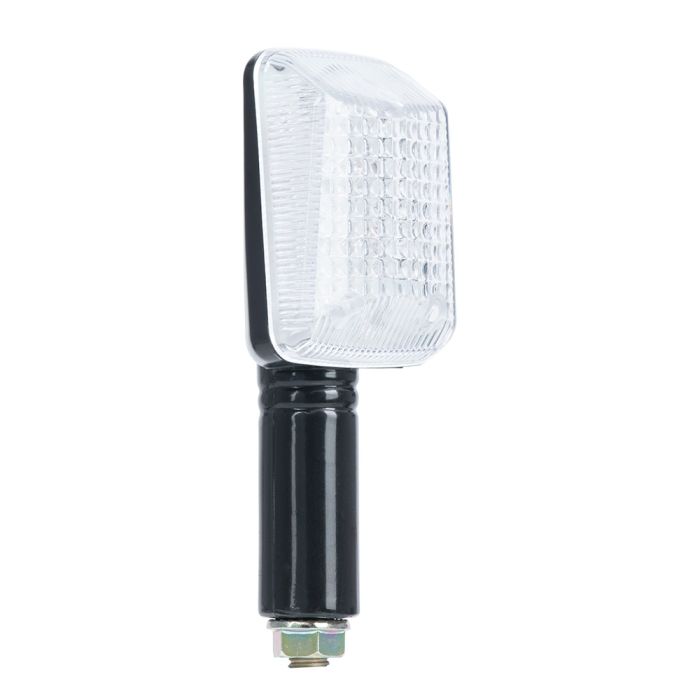 Oxford Rectangle Indicator Blk Long Stem Clear Lens