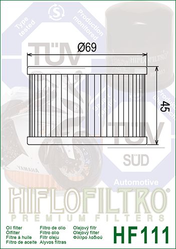 HF111 Hiflo Oil filter