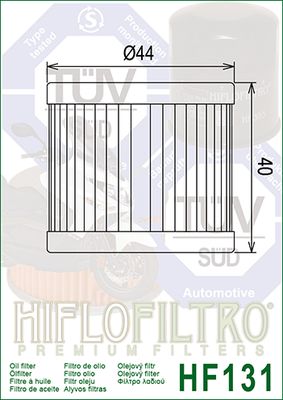HF131 Hiflo Oil filter