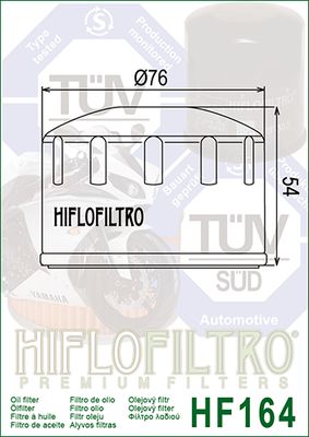 HF164 Hiflo Oil filter