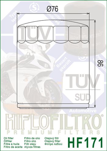 HF171B Hiflo Oil filter