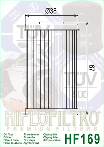 HF169 Hiflo Oil filter