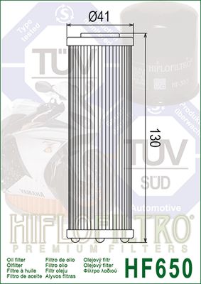 HF650 Hiflo Oil filter