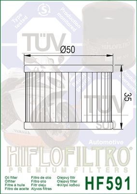 HF591 Hiflo Oil filter
