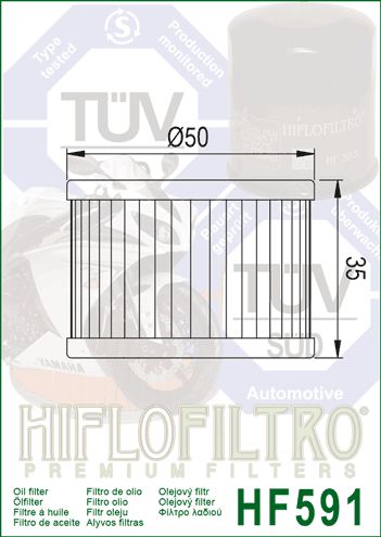 HF591 Hiflo Oil filter
