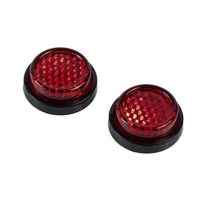 Riderr 2 x 20mm Self Adhesive Reflectors Red