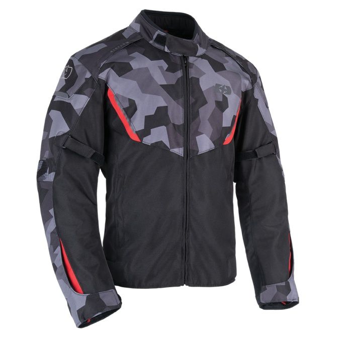 Oxford Delta 1.0 Men‘s Jacket, Colour: Black / Camo / Red, Size:: S