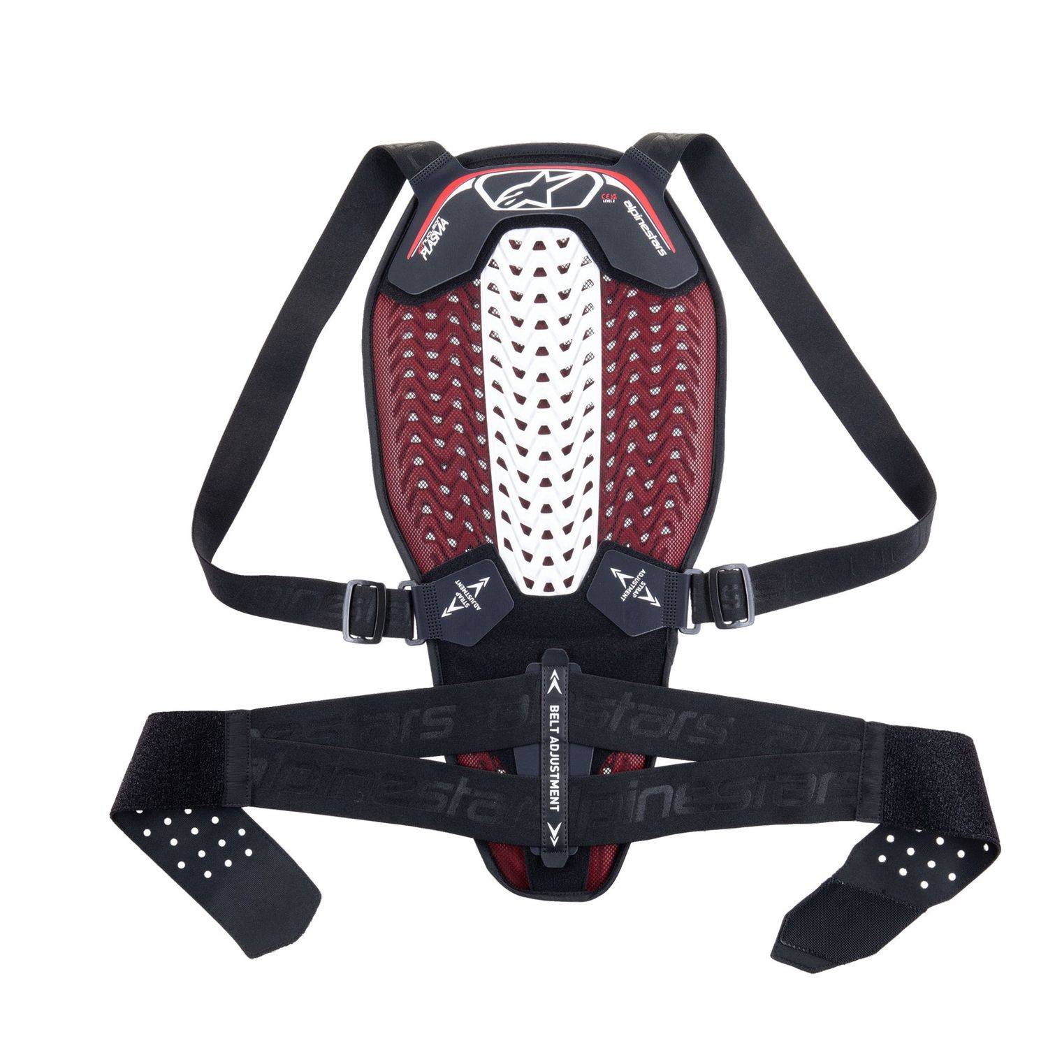 Alpinestars Nucleon Plasma Back Protector With Strap, Colour: Black White Red, Size:: S