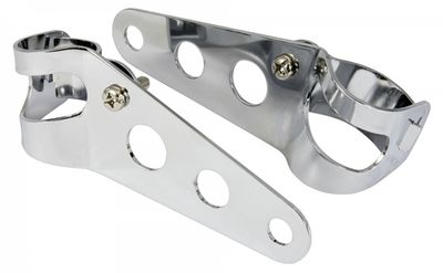 Bike It Standard Chrome Headlight Brackets 30-38mm
