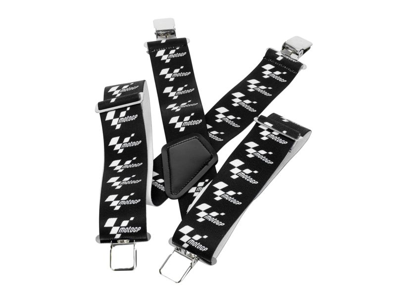 Bike It MotoGP Rider Braces With MotoGP Logo Black White
