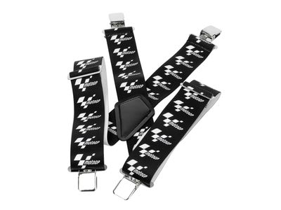 Bike It MotoGP Rider Braces With MotoGP Logo Black White