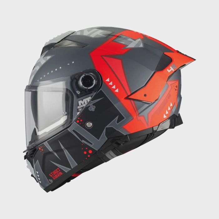 MT Thunder 4 R Canvas, Colour: Matt Black Red, Size:: XS