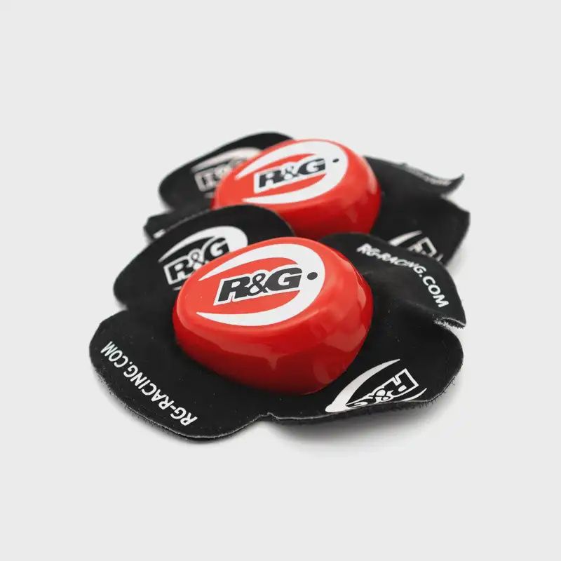 R&amp;G Standard Profile Aero Knee Sliders (Pair), Colour: Red