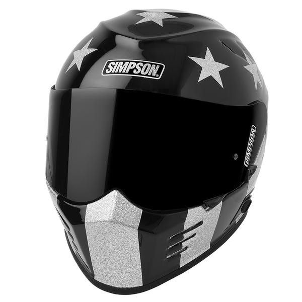 Simpson Venom Usa Sting Rae Helmet - Silver