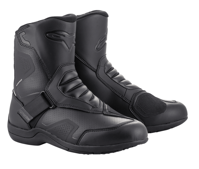 Alpinestars Ridge V2 Waterproof Motorcycle Boots - Black / Black