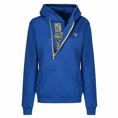 MotoGirl Helmet Hoodie Blue/Yellow
