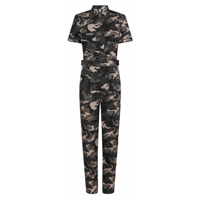 MotoGirl Camo Short Sleeve Jumpsuit