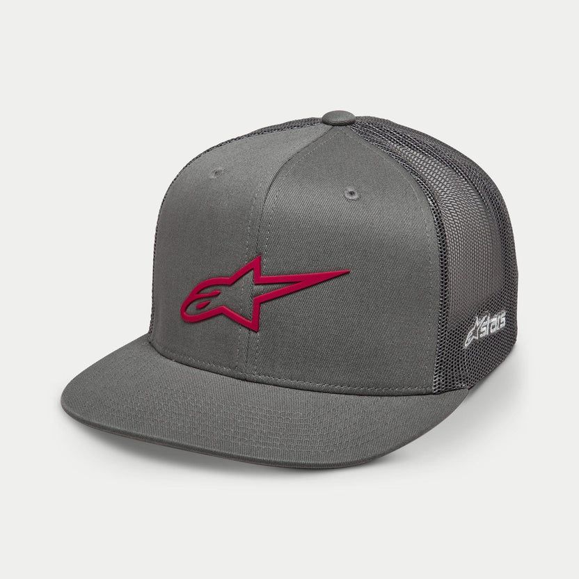 Alpinestars 3D Ageless Trucker Hat, Colour: Grey/Red, Size:: One Size