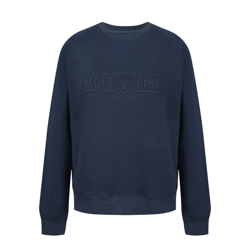 MotoGirl 3D Logo Sweatshirt, Colour: Dark Blue, Size:: 2XL