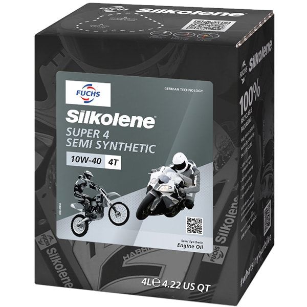Silkolene Super 4 Semi Synth 10w 40 4T 4 Litres