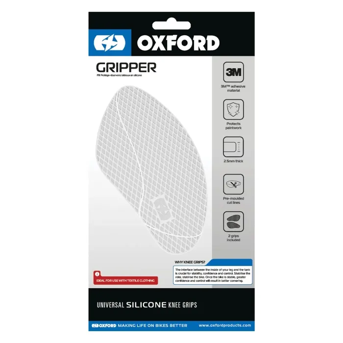 Oxford Gripper Clear - Universal Silicone Knee Pads