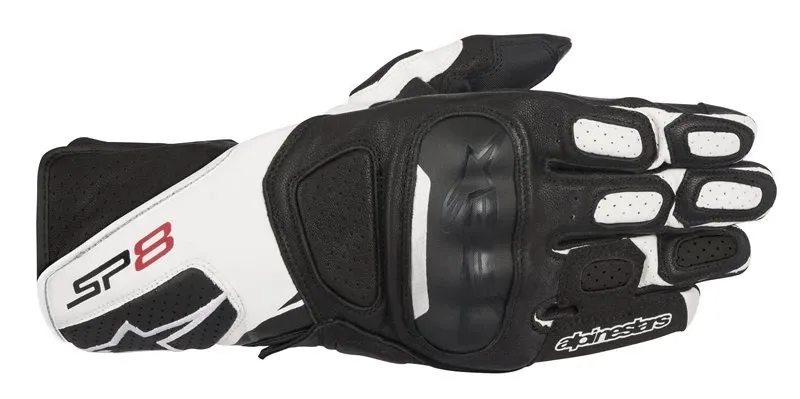 Alpinestars Stella SP-8 V2 Motorcycle Gloves, Colour: Black / White, Size:: M