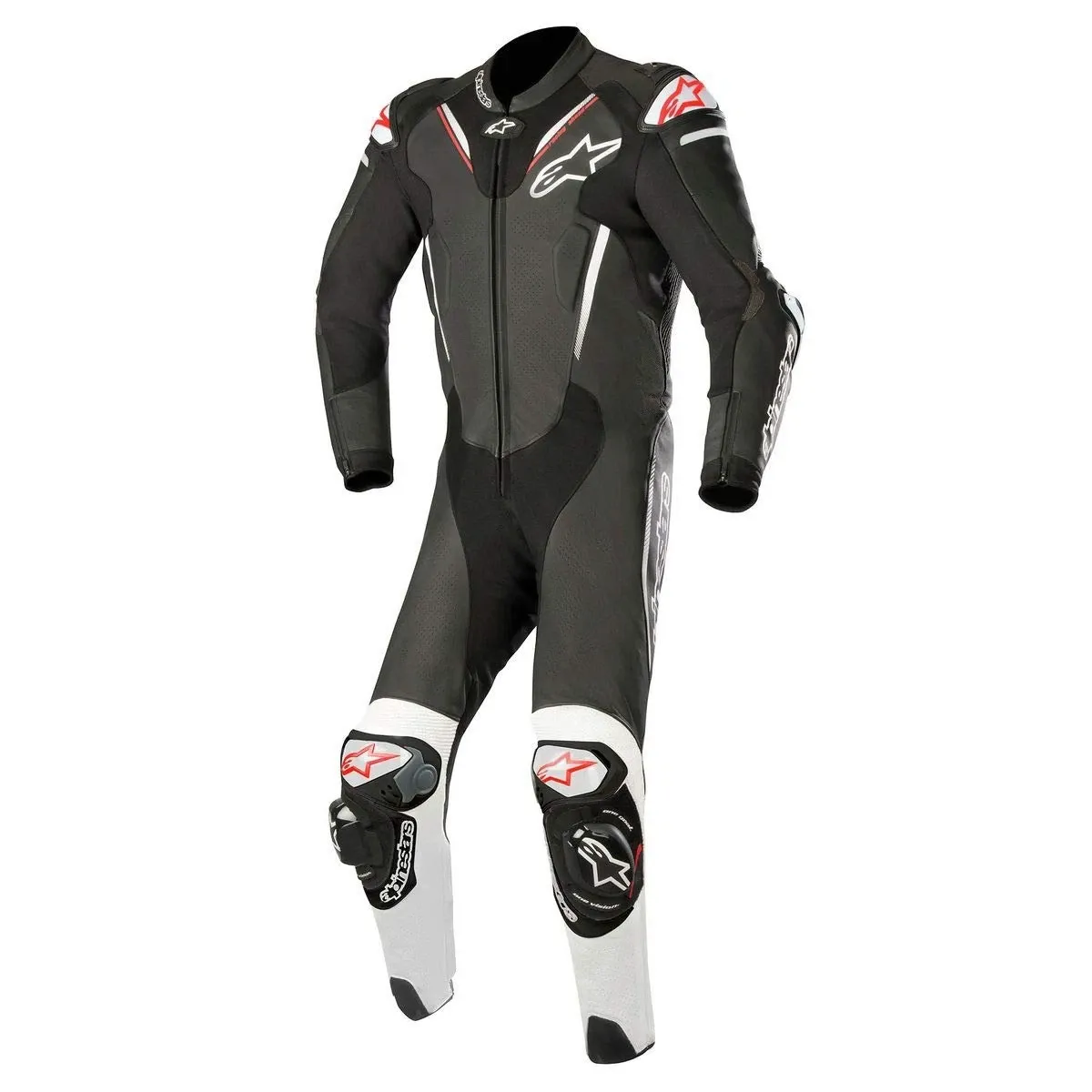 Alpinestars 1 Piece Suits - Atem V3 1 Pce Leather Suit White/Red, Colour: Black/White/Fluo, Size:: Usa 38/Eur 48