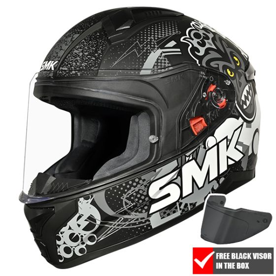 SMK Bionic Youth Helmet - Chimpz Matt Black / Anthracite