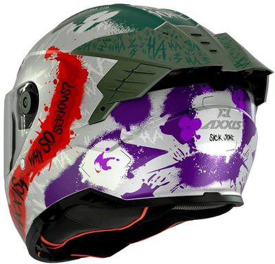 Axxis Hawk SV EVO full face helmet Sick Joke - Limited Joker Edition
