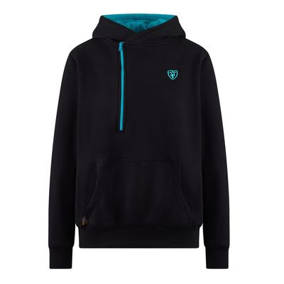MotoGirl Helmet Hoodie - Teal/Black