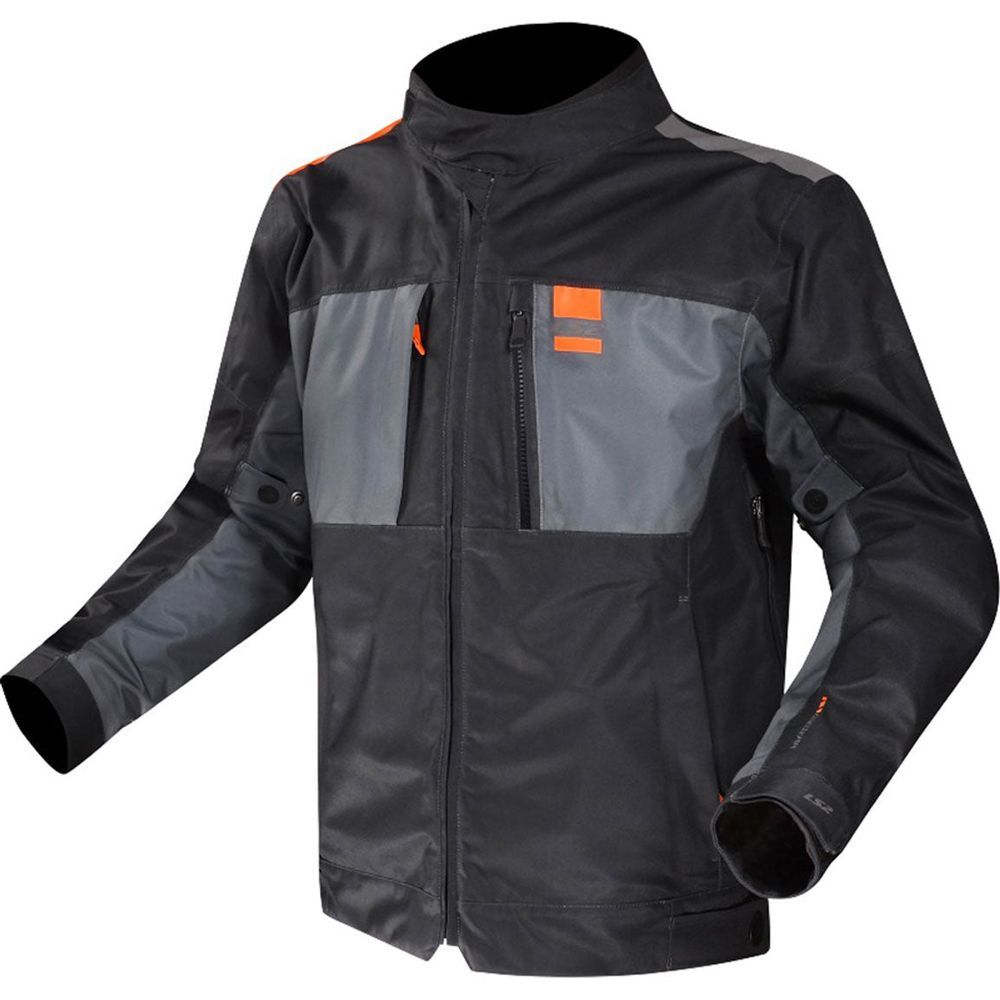 LS2 Titanium Textile Jacket, Colour: Blue/Hi-Viz Orange, Size:: 2XL