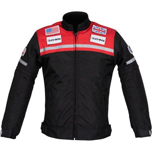 Duchinni Grid Kids Jacket, Colour: Black/Red, Size:: M