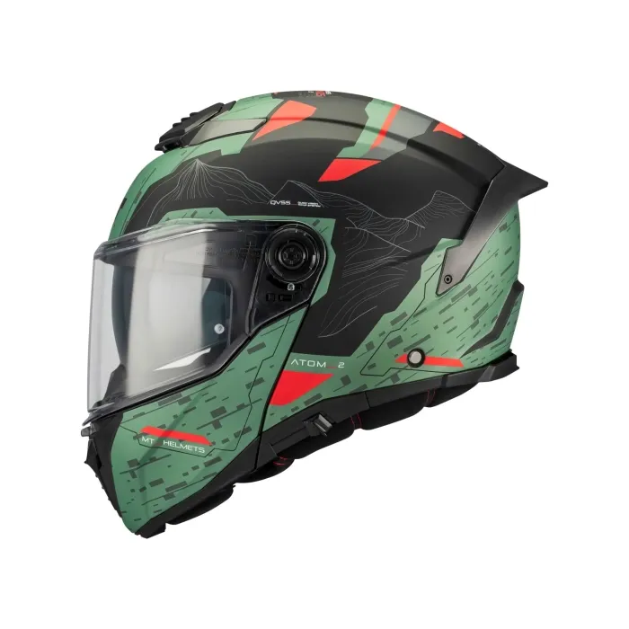 MT Atom 2 SV Highlands, Colour: Matt Green Red, Size:: XS